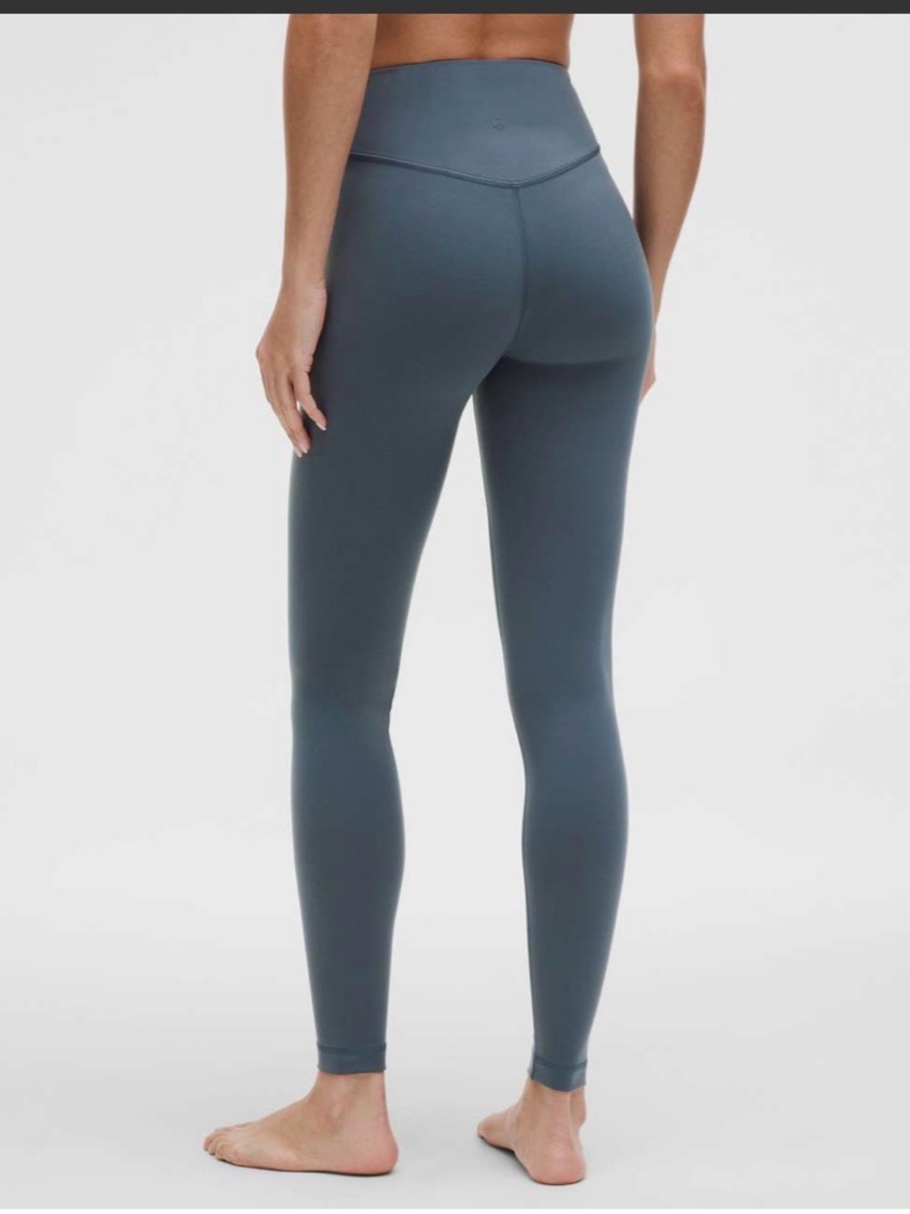 NWT Lululemon wunder under smooth cover HR Leggings in Iron Blue & free tote - Picture 3 of 13